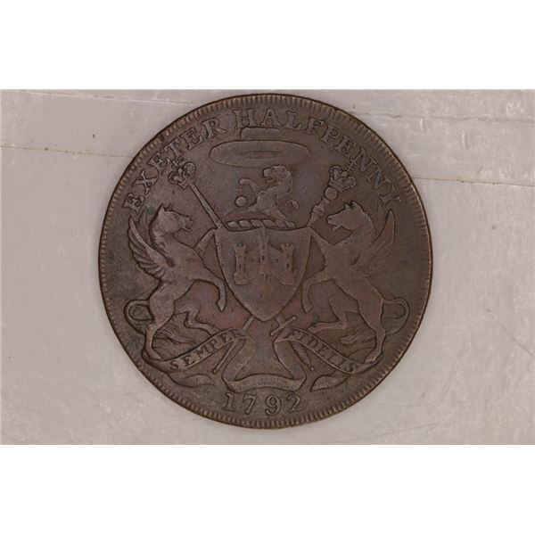 1792 CONDER TOKEN. THEY R MOSTLY 18TH CENTURY