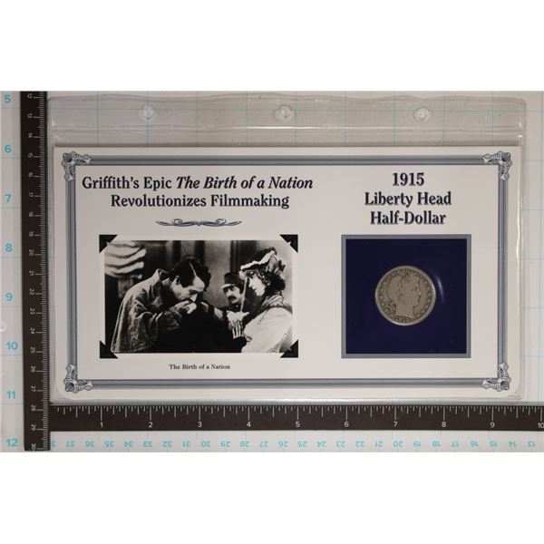 1915-D SILVER BARBER HALF DOLLAR VERY GOOD