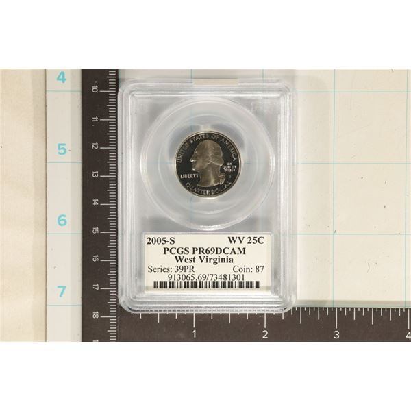 2005-S WEST VIRGINIA QUARTER PCGS PR69 DCAM