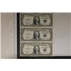 Image 1 : 3-CONSECUTIVE SERIAL CU $1 SILVER CERTIFICATES