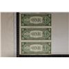 Image 2 : 3-CONSECUTIVE SERIAL CU $1 SILVER CERTIFICATES