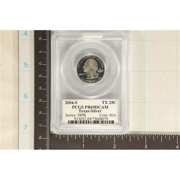 2004-S SILVER TEXAS QUARTER PCGS PR69 DCAM