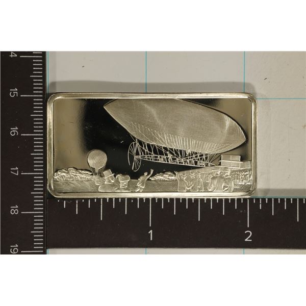 1 OZ. STERLING SILVER PF DIRIGIBLE INGOT