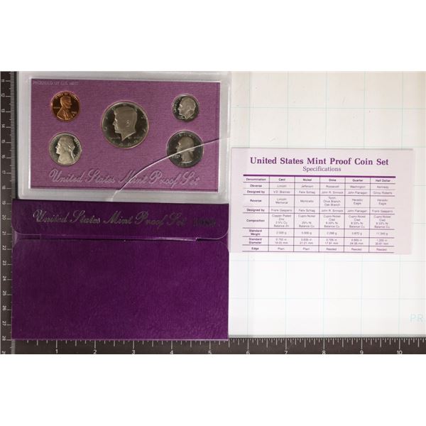 1989 US PROOF SET (WITH BOX) AND PAPERWORK