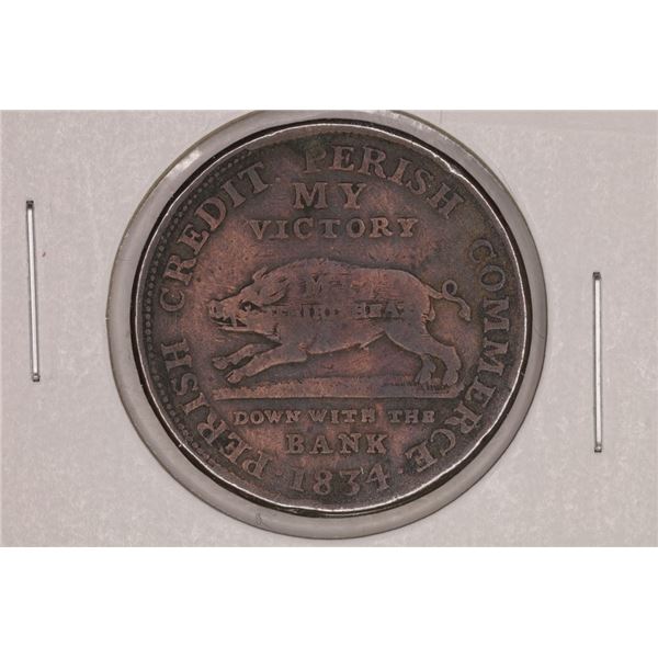 1834 HARD TIMES TOKEN: MY VICTORY DOWN WITH