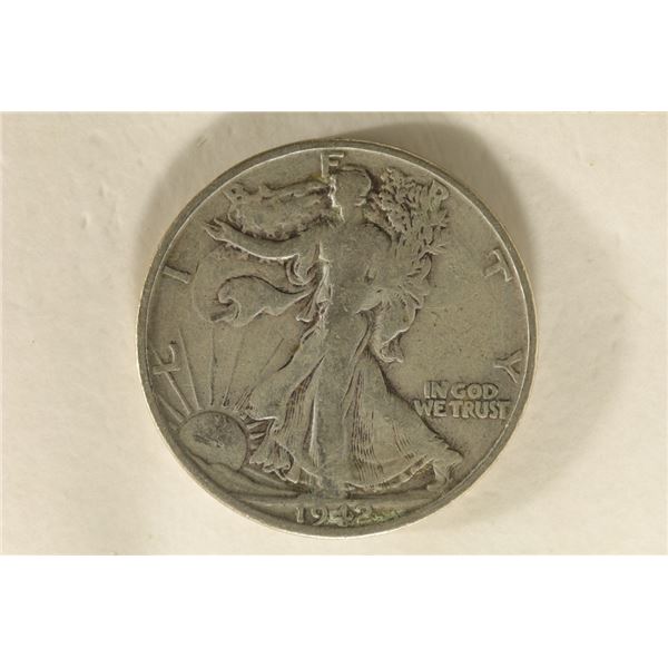 1942-S SILVER WALKING LIBERTY HALF DOLLAR