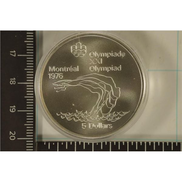1975 CANADA SILVER MONTREAL OLYMPICS $5 UNC IN