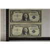 Image 1 : 2-CRISP AU STAR $1 SILVER CERTIFICATES: 1957-B'S