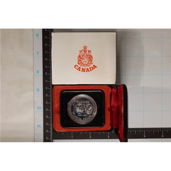 1974 CANADA SILVER "WINNEPEG" BRILLINAT UNC $1