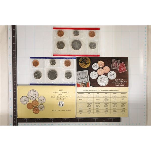 1990 US MINT SET (UNC) P/D (WITH ENVELOPE)