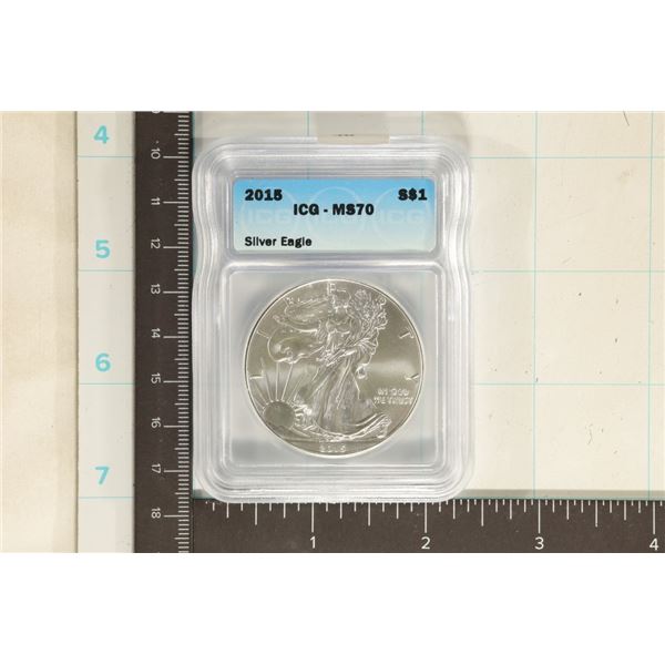 2015 AMERICAN SILVER EAGLE ICG MS70