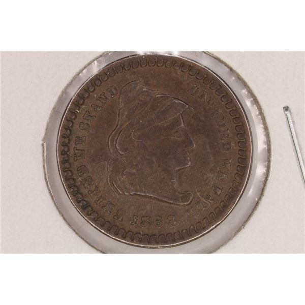 1863 CIVIL WAR TOKEN "TOGETHER WE STAND,