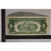 Image 2 : 1953-B US CRISP UNC $2 NOTE, RED SEAL A66207938A