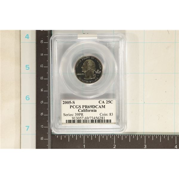 2005-S CALIFORNIA QUARTER PCGS PR69 DCAM