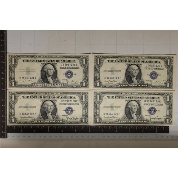 4-1935-D $1 SILVER CERTIFICATES BLUE SEALS CU