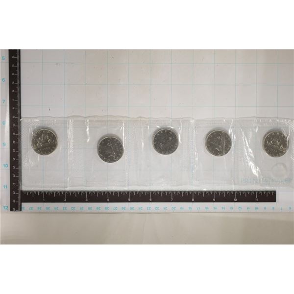 5-CANADA (PF LIKE) DOLLARS IN PLASTIC SLEEVE