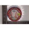 Image 1 : $5 TROPICANA CASINO CHIP. "DOG DAYS OF SUMMER"