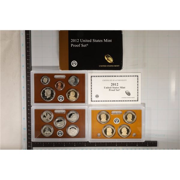 2012 KEY DATE US PROOF SET (WITH BOX) & CERT.