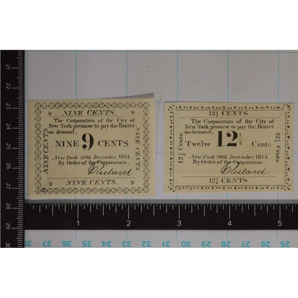 2-1814 CRISP UNC CITY OF NEW YORK PROMISE NOTES: