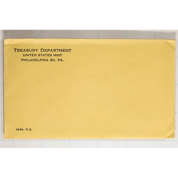 SEALED 1963 US SILVER PROOF SET (WITH ENVELOPE)