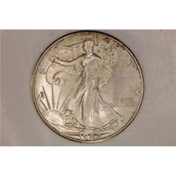 1942 SILVER WALKING LIBERTY HALF DOLLAR