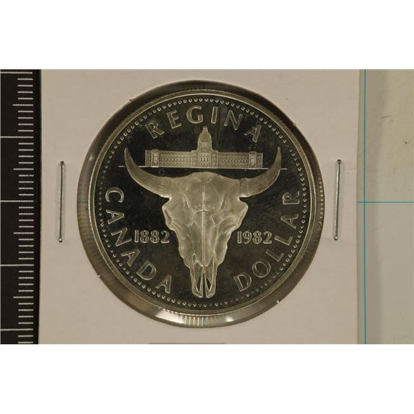 1982 CANADA SILVER REGINA $ .3750 OZ. ASW PF