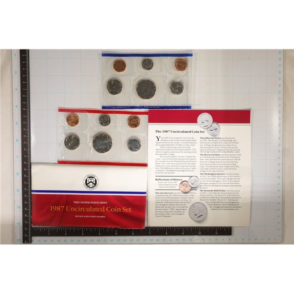1987 US MINT SET (UNC) P/D (WITH ENVELOPE)F AND