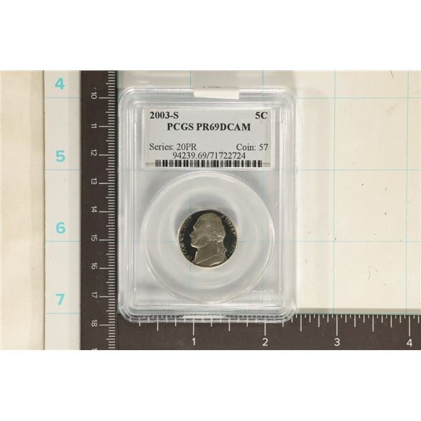 2003-S JEFFERSON NICKEL PCGS PR69 DCAM