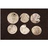 Image 1 : 6 SILVER DIME SIZED OTTOMAN EMPIRE PARA COINS: