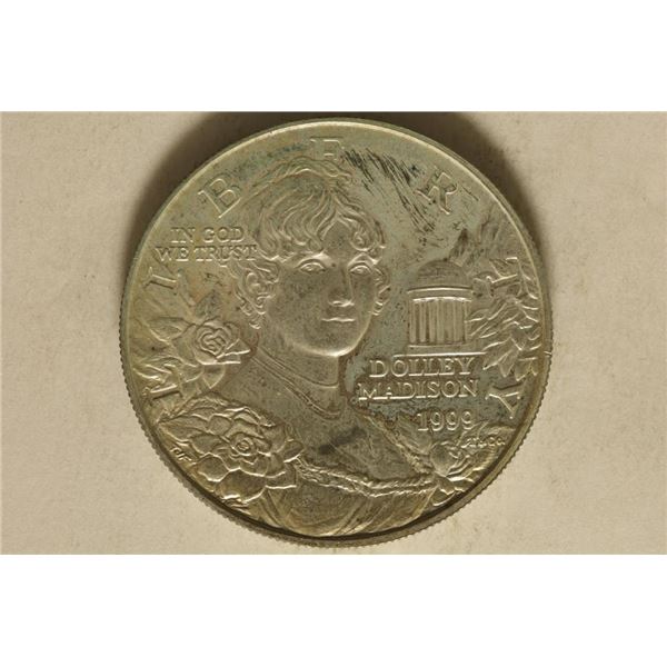1999-P US UNC SILVER DOLLAR DOLLEY MADISON
