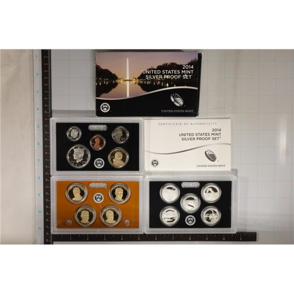 2014 US SILVER PROOF SET (WITH BOX) & CERT.