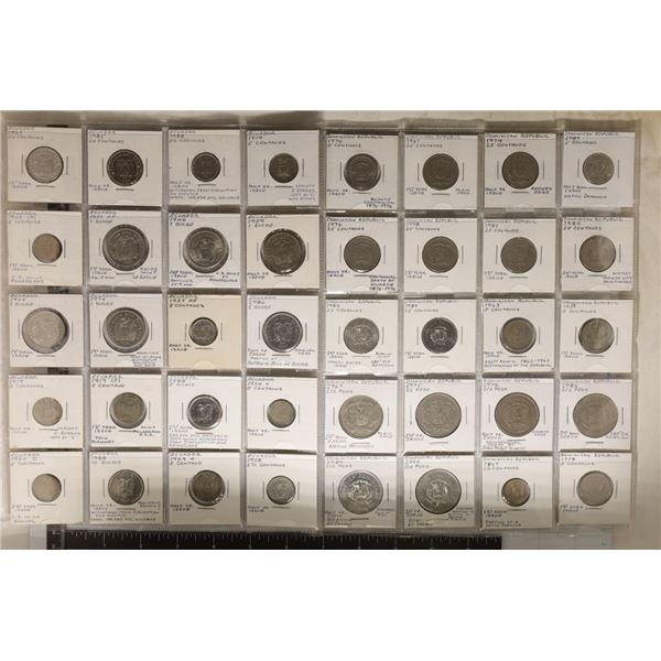 40-ASSORTED COINS FROM DOMINICN REPUBLIC AND