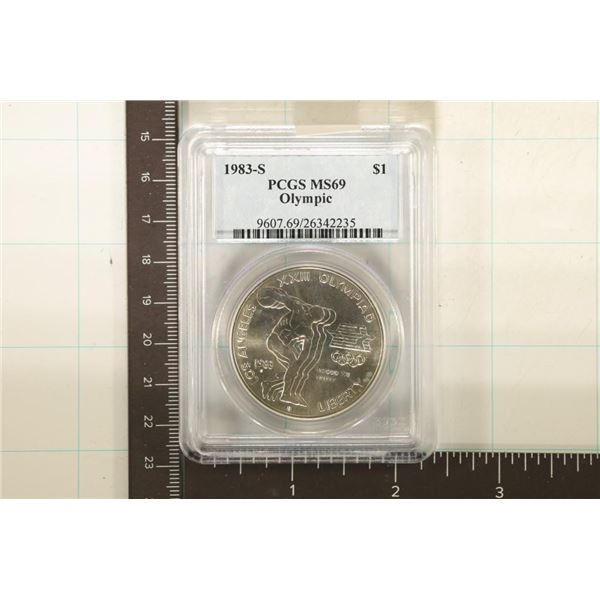 1983-S OLYMPIC US SILVER DOLLAR PCGS MS69