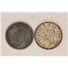 Image 2 : 1929 & 1942 GREAT BRITIAN SILVER 1 SHILLING COINS