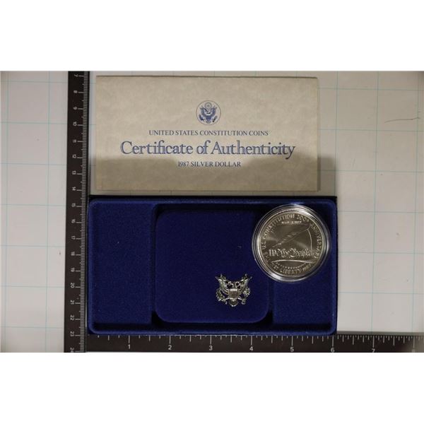1987-P UNC US SILVER DOLLAR CONSTITUTION