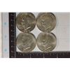 Image 1 : 1971-S, 72-S, 73-S & 1974-S SILVER IKE UNC DOLLARS