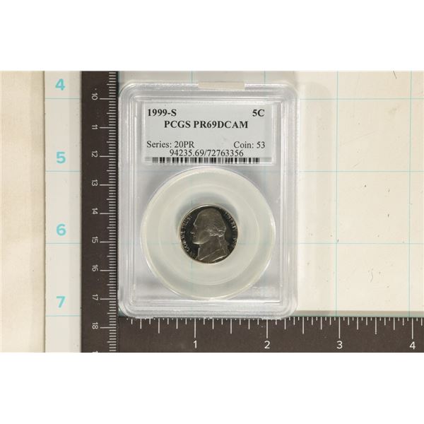 1999-S JEFFERSON NICKEL PCGS PR69 DCAM