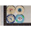 Image 1 : 4-$1 PLASTIC CASINO GAMING CHIPS: NEVADA CLUB, RIO