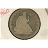 Image 1 : 1860 SILVER SEATED LIBERTY HALF DOLLAR