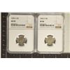Image 1 : 2 NGC SILVER MERCURY DIMES 1943-S XF40 AND 1944-S