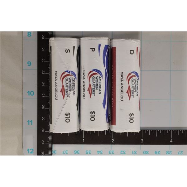 3-2022-P/D/S BU $10 US ROLLS OF MAYA ANGELOU