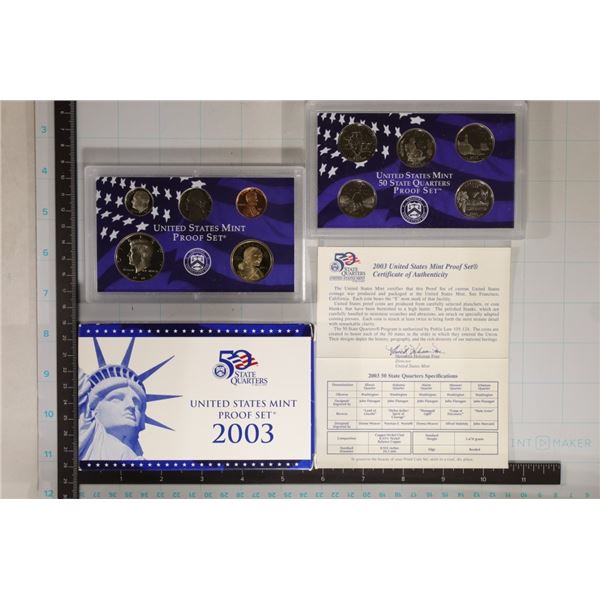 2003 US PROOF SET (WITH BOX) & WITH CERTIFICATE
