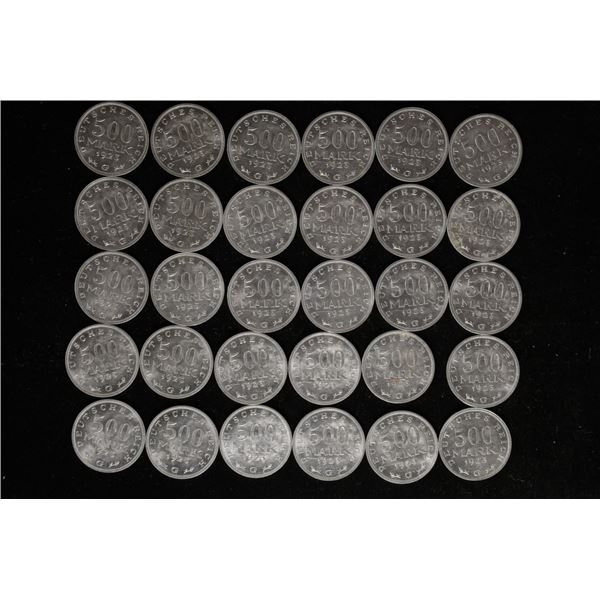 30-1923 GERMAN 500 MARK UNC COINS