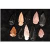 Image 1 : 10 ASSORTED STONE ARROWHEADS: 1 - 1 1/2" IN LENGTH
