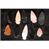 Image 2 : 10 ASSORTED STONE ARROWHEADS: 1 - 1 1/2" IN LENGTH