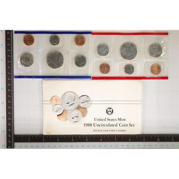 1988 US MINT SET (UNC) P/D (WITH ENVELOPE)