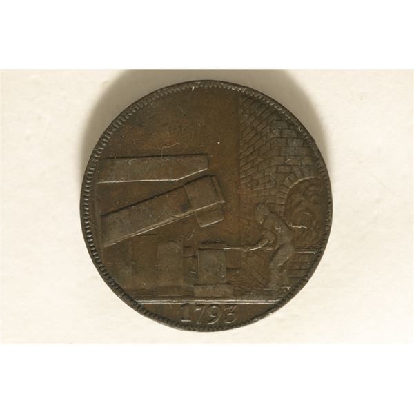 1793 CONDER TOKEN. THEY R MOSTLY 18TH CENTURY