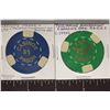 Image 1 : 2 CASINO PAGOR PHILIPPINES CASINO CHIPS: $1 & $25