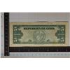 Image 2 : 1960 CUBA 5 PESO BILL: "MAXIMO GOMEZ" CRISP