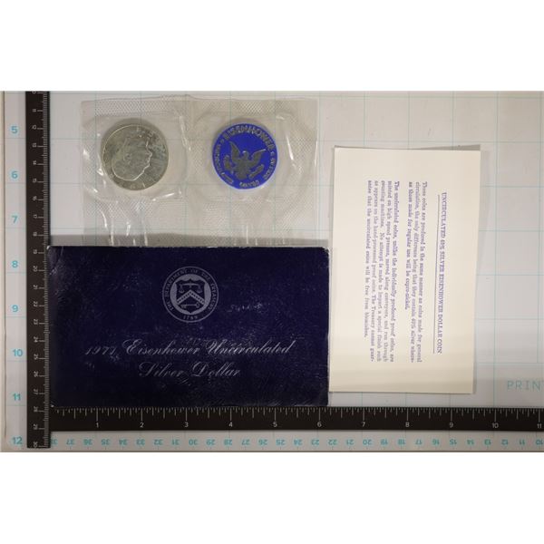 1971-S IKE SILVER DOLLAR (BLUE PACK) IN ENVELOPE